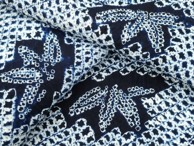 平和屋着物∴夏物 浴衣 竹垣流水花文 綿 逸品 CABA0493ng