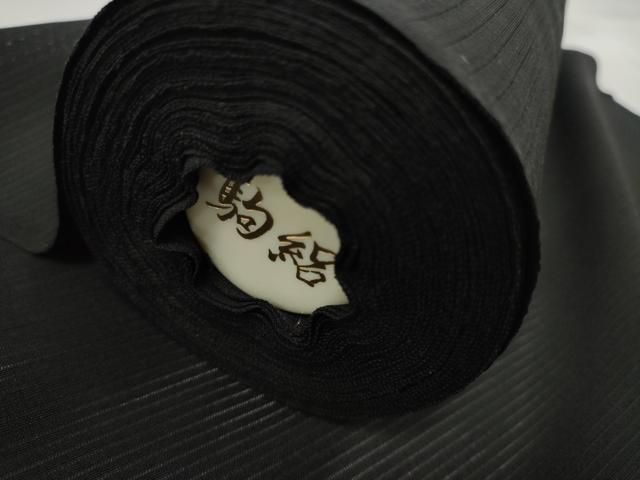 平和屋着物＊夏物　黒紋付　黒反物　着尺　駒絽　藍下黒染　逸品　未使用　DAAW8192zzz 平和屋着物＊夏物 黒紋付 黒反物 着尺 絽 洗える着物 未使用