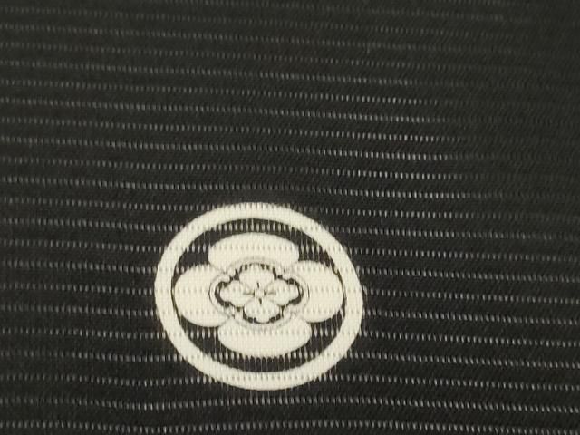 平和屋着物＊夏物　黒紋付　黒反物　着尺　駒絽　藍下黒染　逸品　未使用　DAAW8192zzz 平和屋着物＊夏物 黒紋付 黒反物 着尺 駒絽 藍下黒染