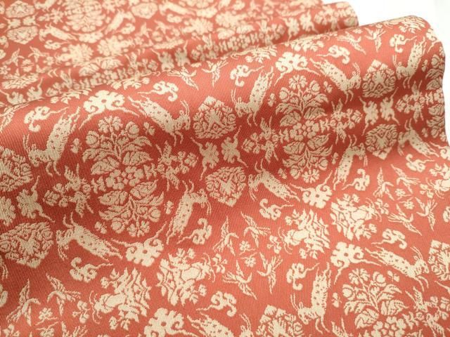 平和屋着物●九寸開き名古屋帯　鹿　草花文　正絹　逸品　CABA0892hy 平和屋着物○九寸開き名古屋帯 鹿 草花文 正絹 逸品 CABA0892hy 平和屋