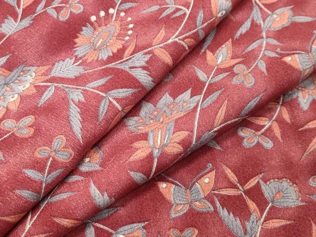 平和屋着物●上質な小紋　更紗花蝶文　正絹　逸品　CABA1231gh 平和屋着物○上質な小紋 更紗花蝶文 正絹 逸品 CABA1231gh - メルカリ