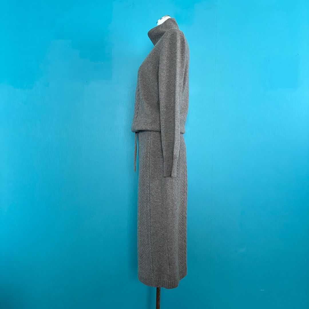 993 【カシミヤ】ダーマコレクション ロングニットワンピース