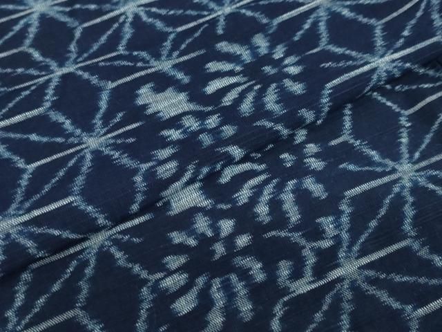 平和屋着物○久留米絣 単衣 麻の葉舞花文 綿 逸品 DAAY5691ud - メルカリ