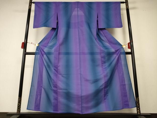 平和屋着物 夏物 小紋 絽 縞 暈し染め 洗える着物 jd