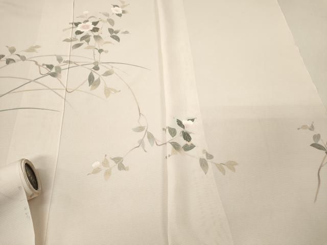 平和屋着物＊夏物 浴衣 反物 着尺 菊 団扇花文 綿 逸品 未使用