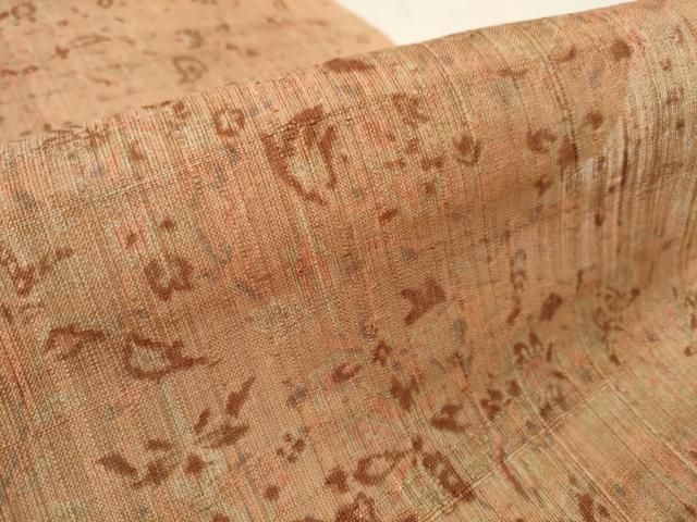 平和屋着物＊夏物 紗紬 反物 着尺 更紗花文 逸品 未使用 DAAW8189zzz