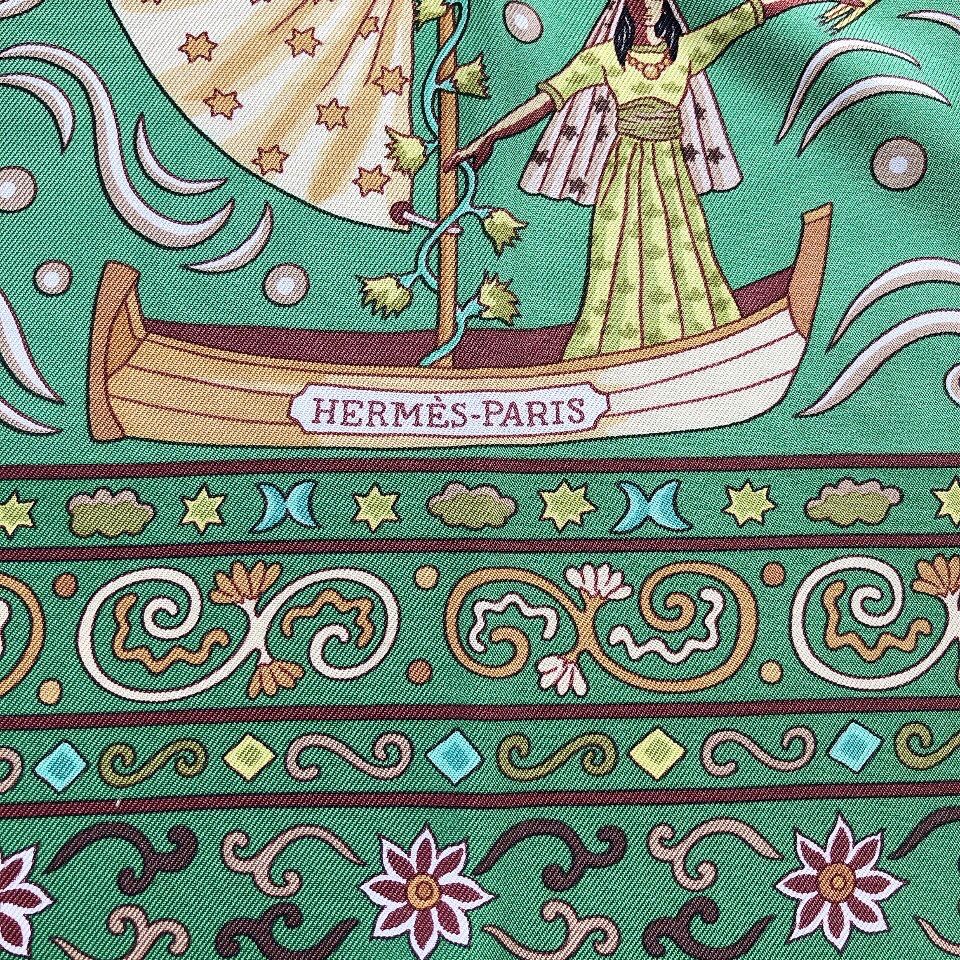 ☘️極美品☘️ HERMES モスクワ大行進 カレ90 ライトブルー HERMES 美品