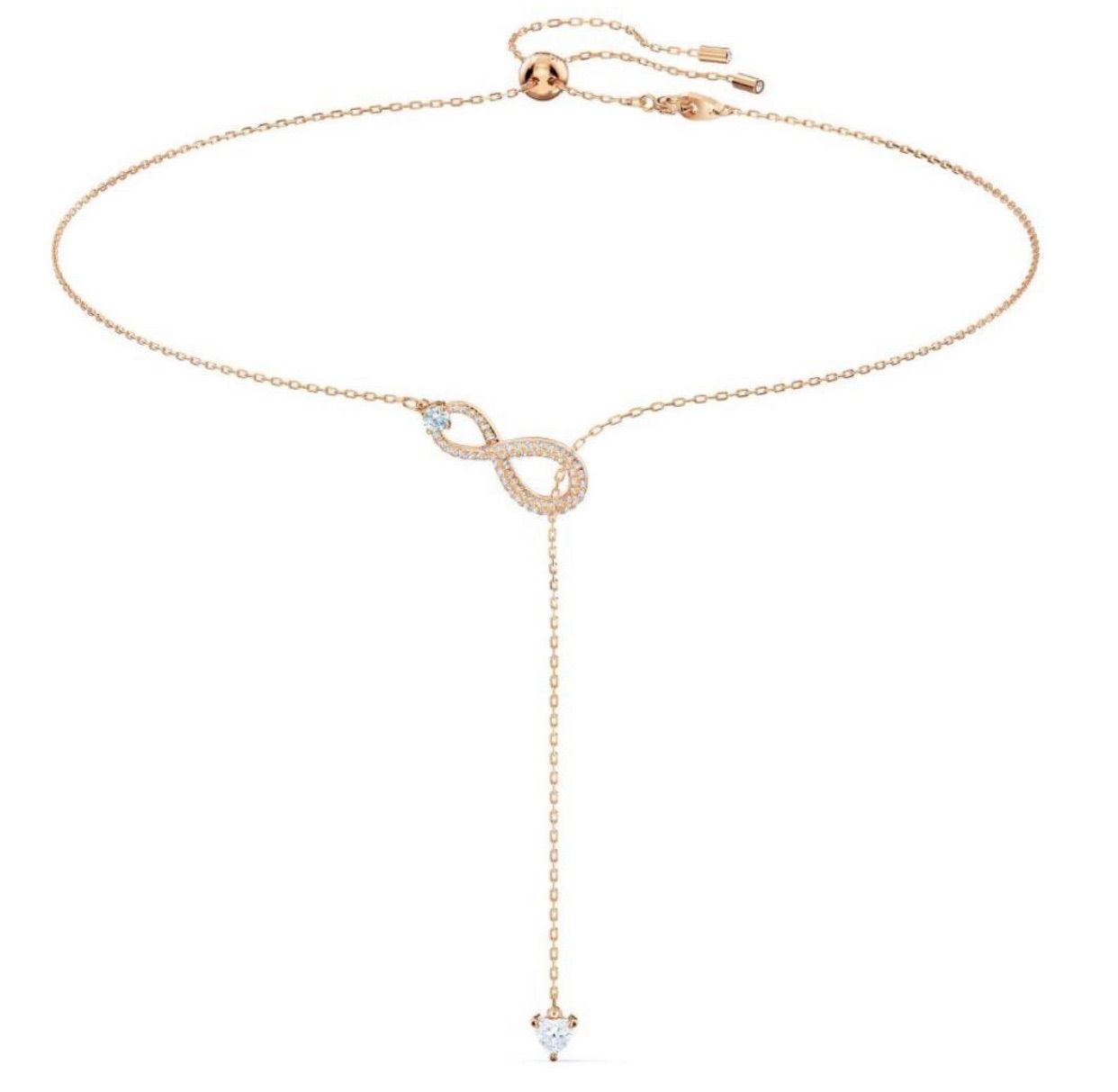 ぴの　ほぼ新品 スワロフスキー　Infinity Y字型ネックレス ほぼ新品 スワロフスキーSwarovski Infinity Y字型 ネックレス - メルカリ