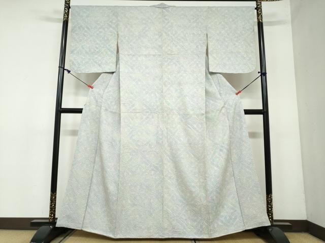 平和屋着物○上質な小紋 総絞り 菱文 正絹 逸品 未使用 DAAY5640ud