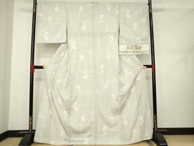 平和屋着物○本塩沢 蚊絣 霞文 正絹 逸品 CAAS6752yc 平和屋着物