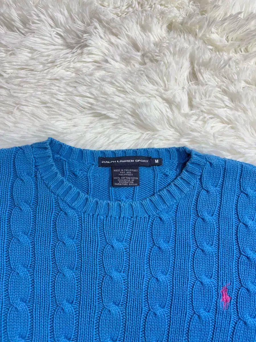 ポロ ラルフローレン ブルー ポニー ケーブル編み ニット - メルカリ
