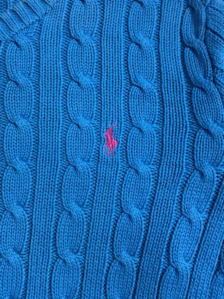ポロ ラルフローレン ブルー ポニー ケーブル編み ニット - メルカリ