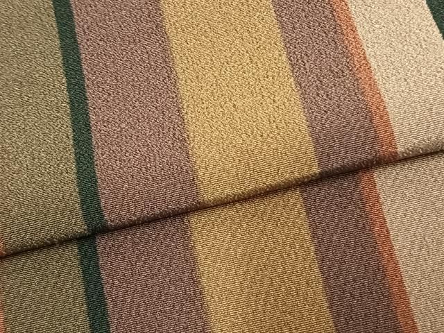 平和屋着物▽小紋 単衣 縞 洗える着物 AABC3973fy