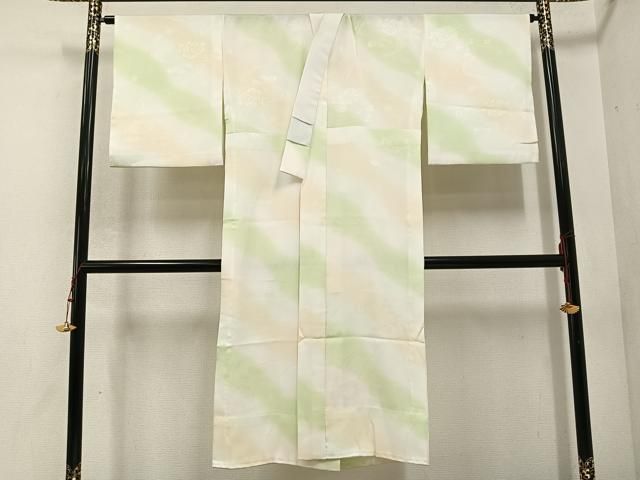 平和屋着物●洗える最高級着物　＜英＞はなぶさ謹製　長襦袢　無双仕立て　花地紋　暈し染め　洗える着物　AABC9351ph 平和屋着物○洗える最高級着物 ＜英＞はなぶさ謹製 長襦袢 無双仕立て