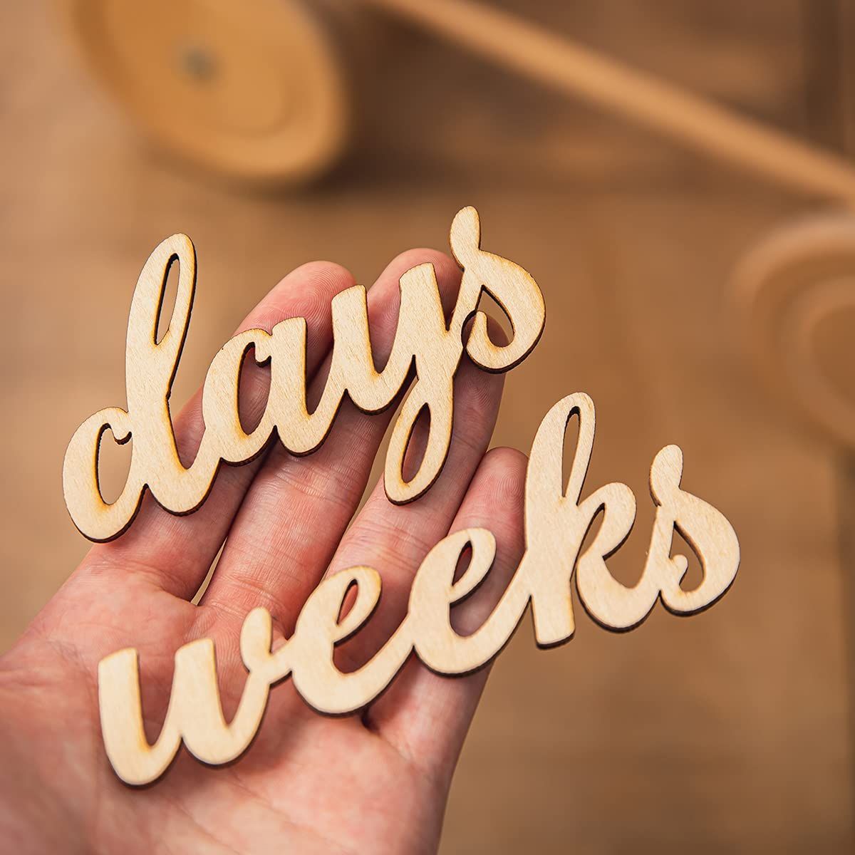 新生児 赤ちゃん 成長記録に 撮影アイテム 写真道具 記念 天然木材 ウッド 出産祝い セット ベビーマンスリーカード ニューボーンフォト 月齢フォト Babe Promise