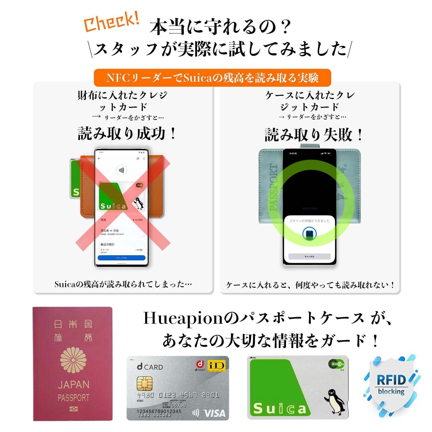 パスポート カードケース ラベルウォレット 収納ポケット PUレザー パスポートカバー 軽量 コンパクト スキミング防止 おしゃれ 海外旅行 パスポートケース 旅行用品 透明パスポートカバー付き Hueapion レッド-タイプ2