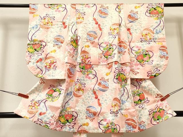  平和屋着物[]七五三　女の子　３歳　祝着　三つ身　鈴花文　金彩　逸品　DAAY3114ma 着物・着物ドレス