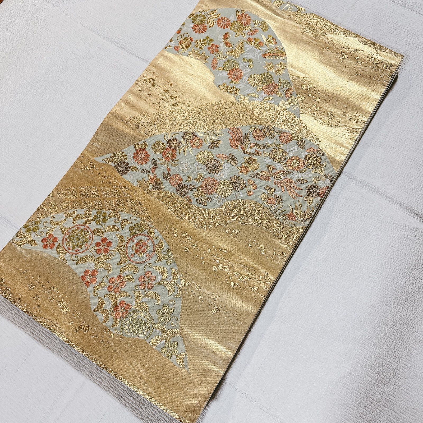 訪問着 正絹 フルセット 雲 金駒刺繍 - メルカリ