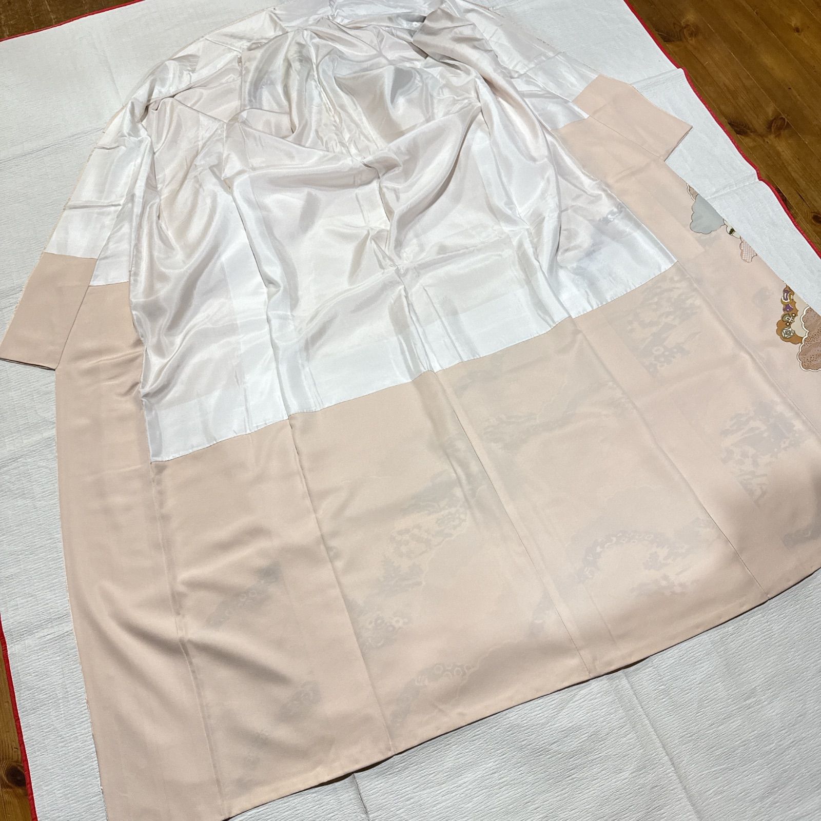 訪問着 正絹 フルセット 雲 金駒刺繍 - メルカリ