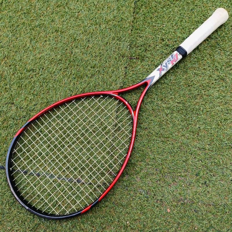 ミズノ 赤 ラケット(軟式用) 美品】MIZUNO ミズノ xyst N7 ジスト レッド 軟式テニスラケット 0U