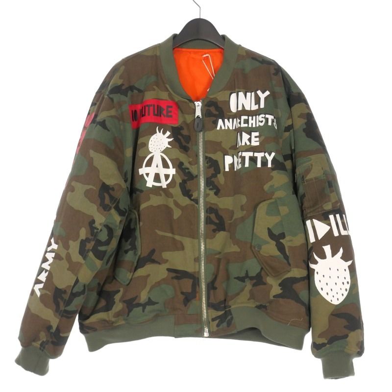 キディル KIDILL 25AW FRESH ANARCHY MA-1 迷彩 プリント ジャケット