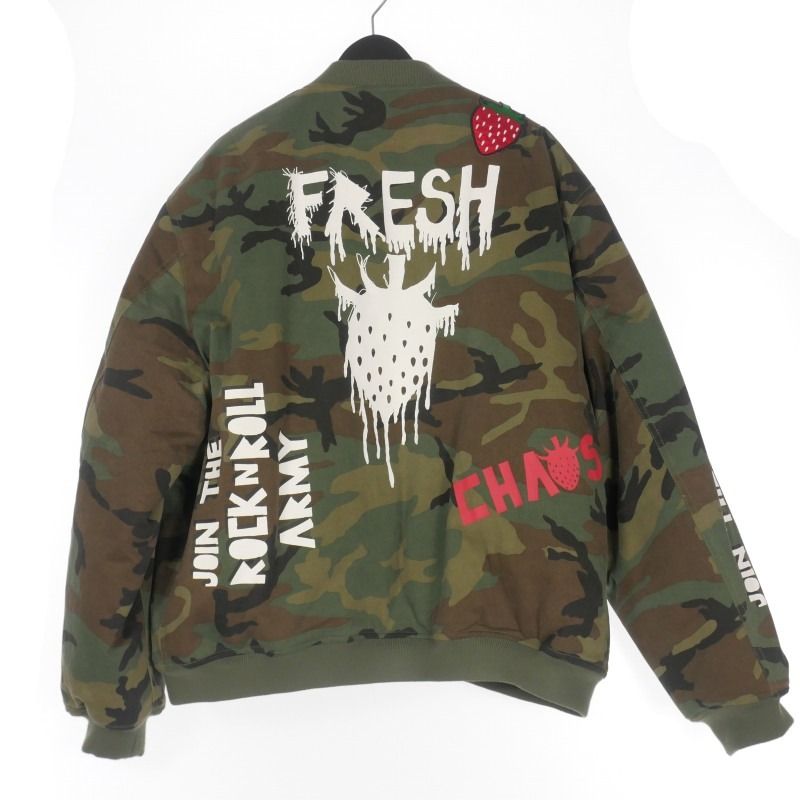 キディル KIDILL 25AW FRESH ANARCHY MA-1 迷彩 プリント ジャケット