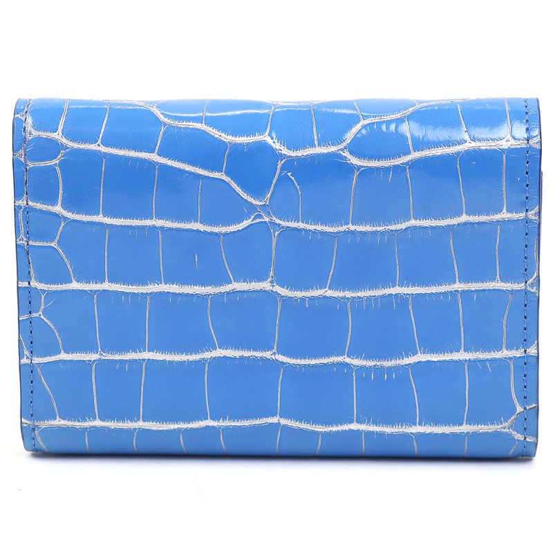 【未使用品】ルイヴィトン 【LOUIS VUITTON】 ポルトフォイユカプシーヌ コンパクト アリゲーター ブルー LVロゴ スモールウォレット 三つ折り財布 サイフ クロコダイルレザー LV CAPUCINES COMPACT WALLET ALLIGATOR 【Sランク】【新品同様】 ルイヴィトン ポルトフォイユカプシーヌ コンパクト アリゲーター