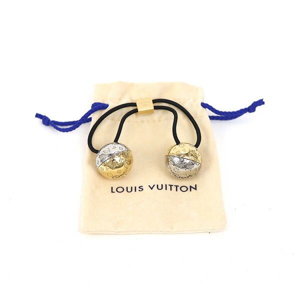 ルイヴィトン M80266 シュシュ ナノグラム プラネットLV ヘア