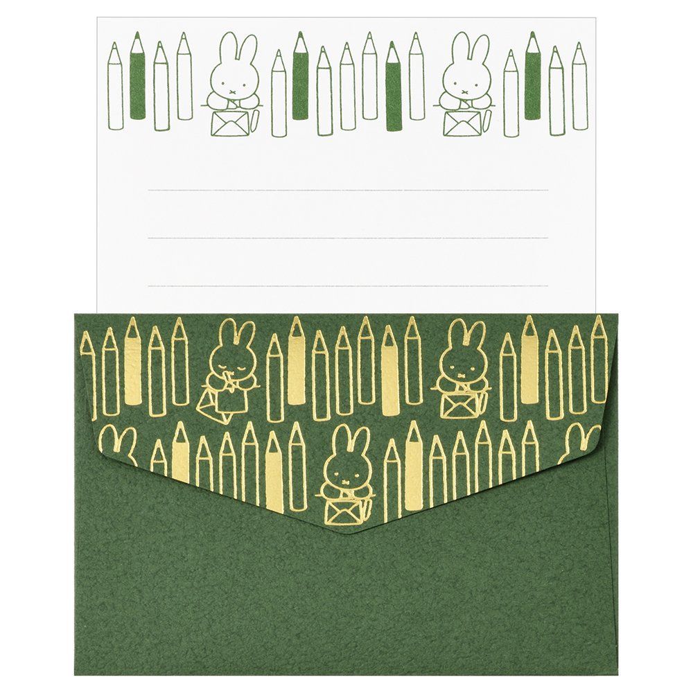 ミッフィーミニメッセージ レターセット えんぴつ マルアイ レ-MY 4 GX 5 P