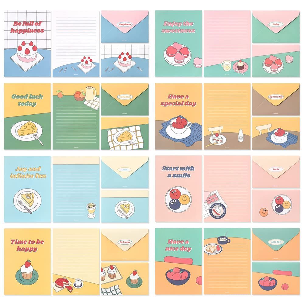  Paper Set Letter ver 1 類 Newtro In Fall 便箋 セット 8種 封筒 モノライクポールインニュートロver 便箋 レター カード