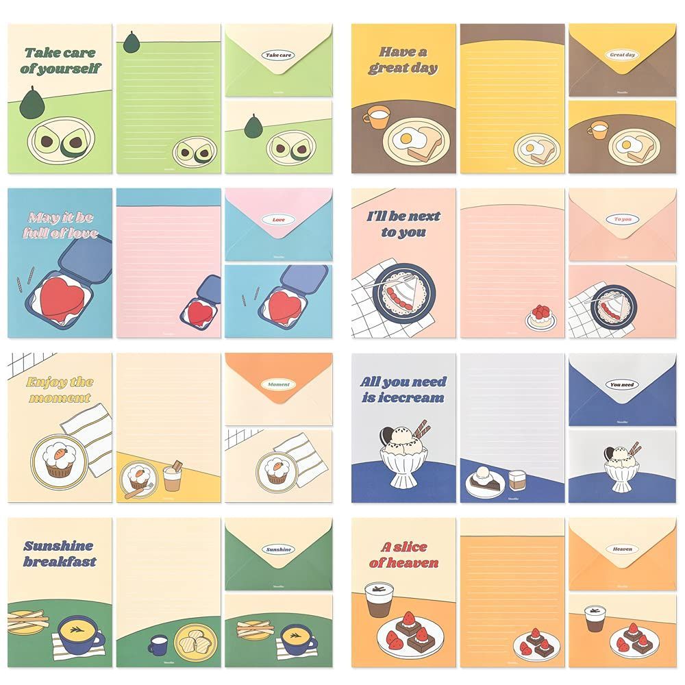 数量 便箋 類 封筒 Set Paper Letter ver.3 Newtro In Fall - セット 8種 モノライクポールインニュートロver.3