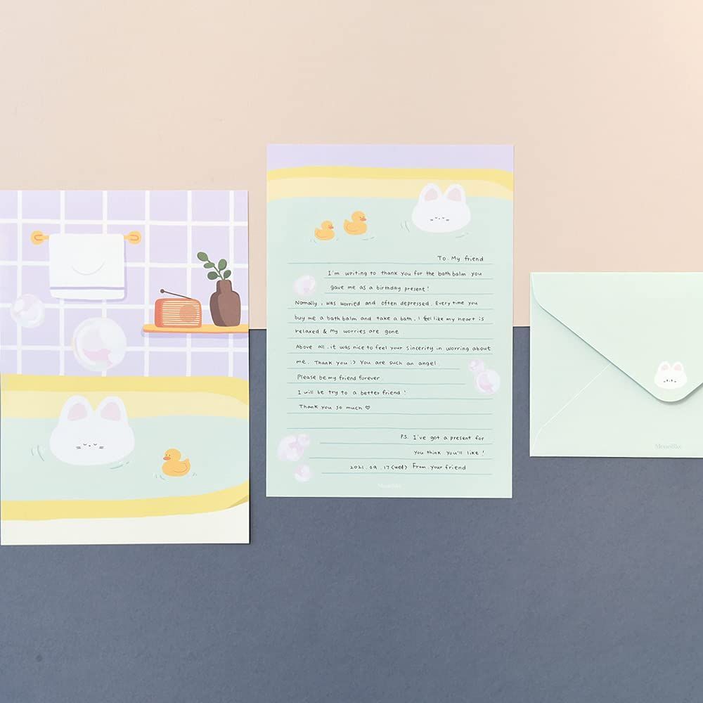  Letter Paper Life Daily Set Gureum s 類 セット 8種 便箋 封筒 くものにちじょう モノライク 便箋 レター カード