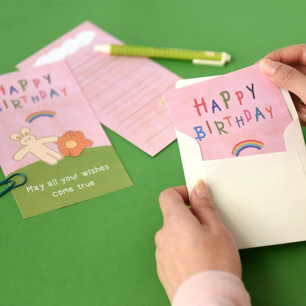  Unmatched セット Friends Happy 便箋 Birthday レターセット レター カード