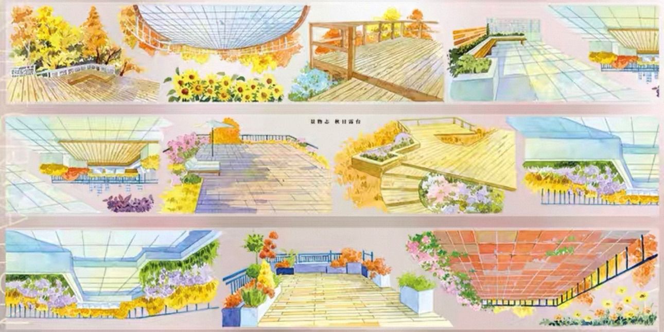 PET 秋日露台 7cm×5m 120cm/loop 海外マスキングテープ 海外マステ