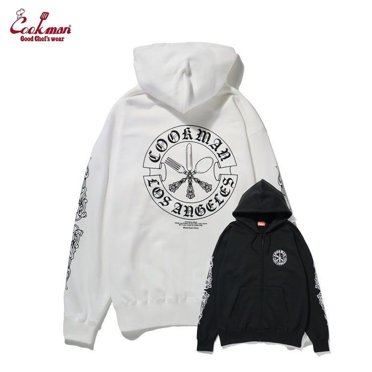COOKMAN クックマン Zip Hoodie Cutlery ジップフーディー パーカー 