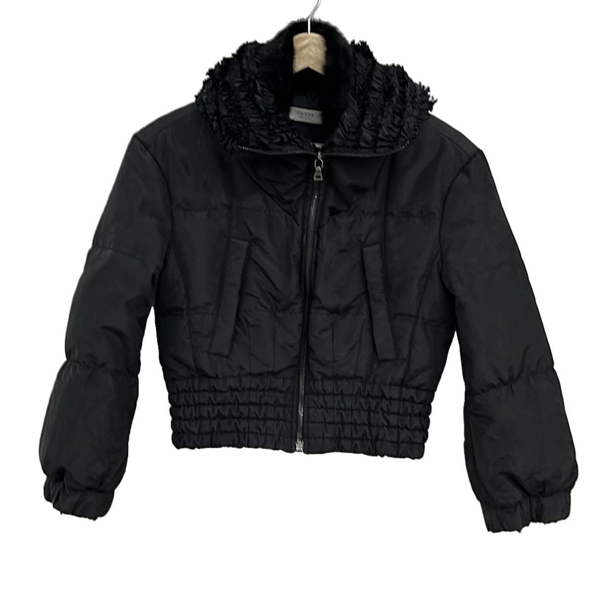 PRADA プラダ　ブラック ジャンパー　ブルゾン PRADA プラダ ジャケット ベルベットジップアップブルゾン SGB999 S221