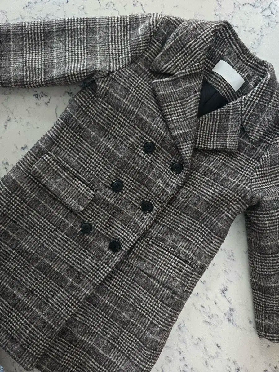 アワー ウール チェックコート 120