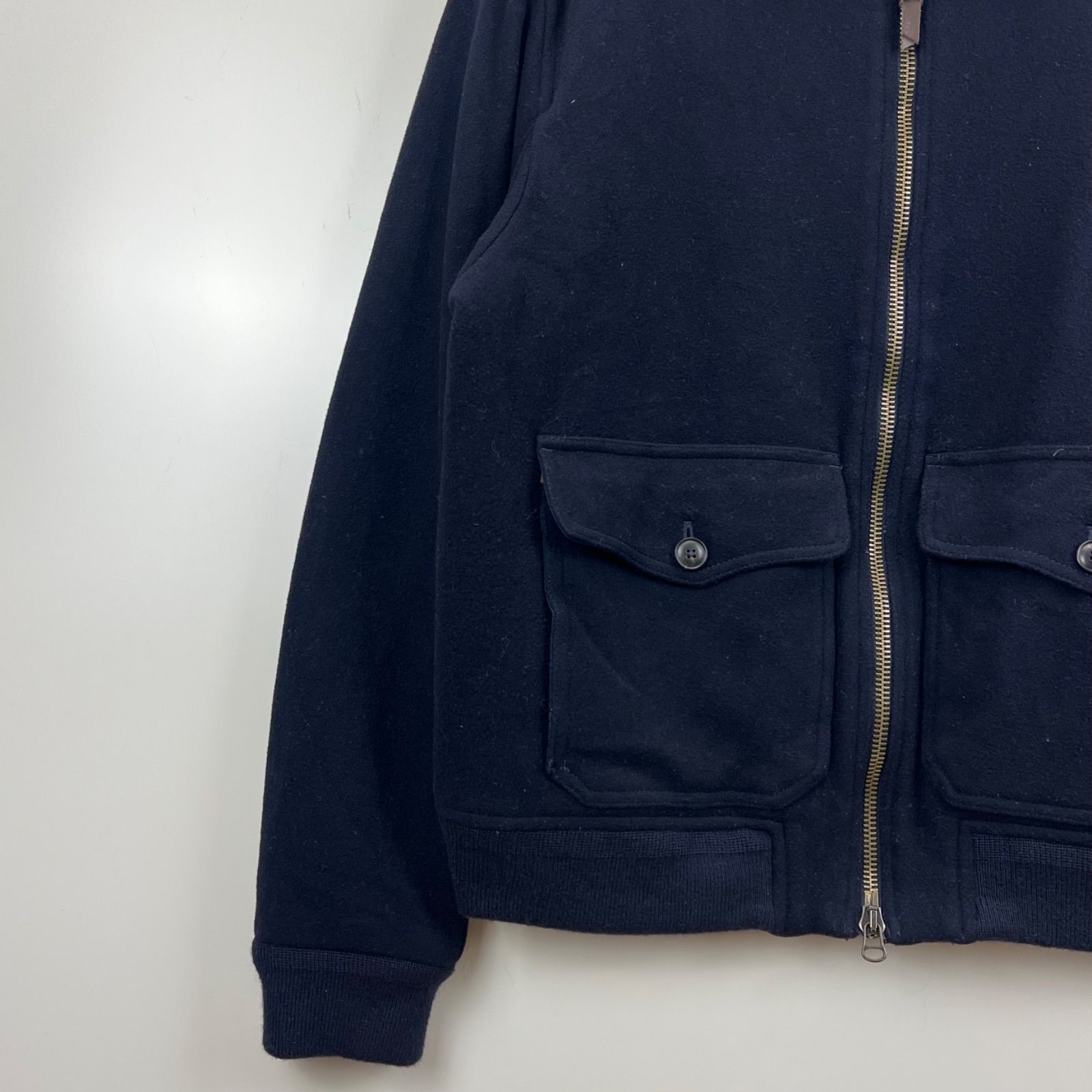 早い者勝ち vintage USA製 ポロラルフローレン ウールジャケット 短丈 POLO by Ralph Lauren 00s old wool flight jacket A-2 L ポロバイ