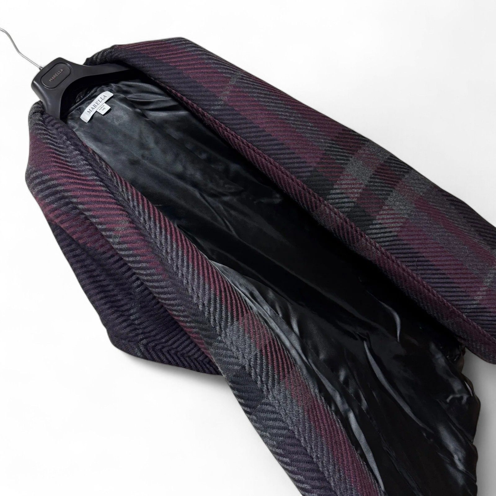 美品 MaxMara バージンウール100%コート 二重織 チェック柄 - メルカリ