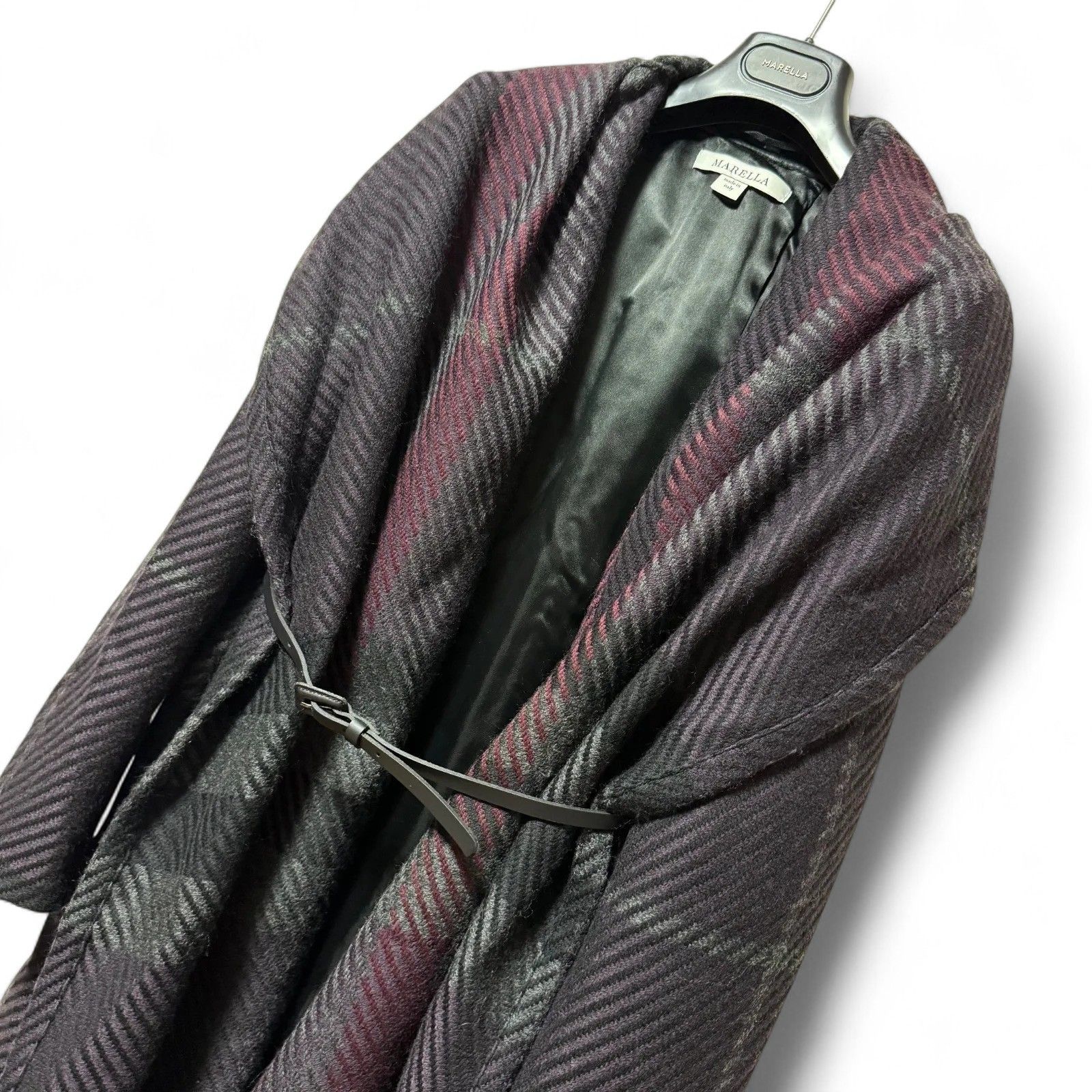 美品 MaxMara 二重織 チェック柄 バージンウール100%ガウンコート 美品 MaxMara バージンウール100%コート 二重織 チェック柄 - メルカリ