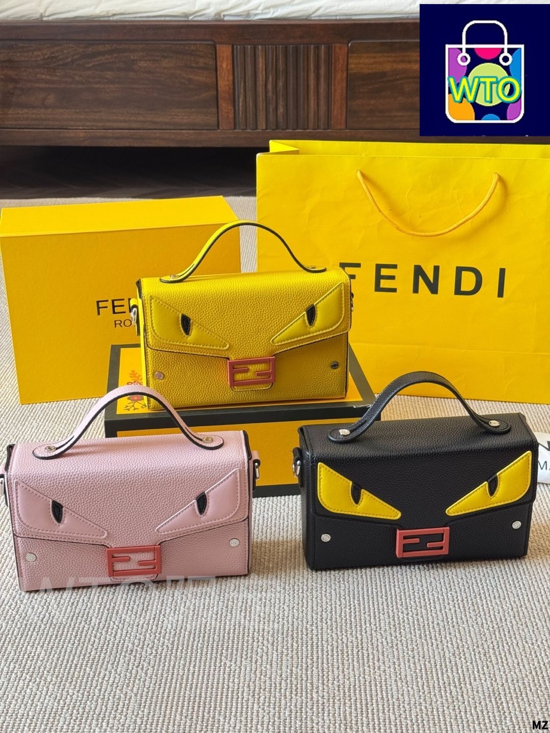 今日特価】Fendi Fendi Eyes Monster Square Bag - フェンディ