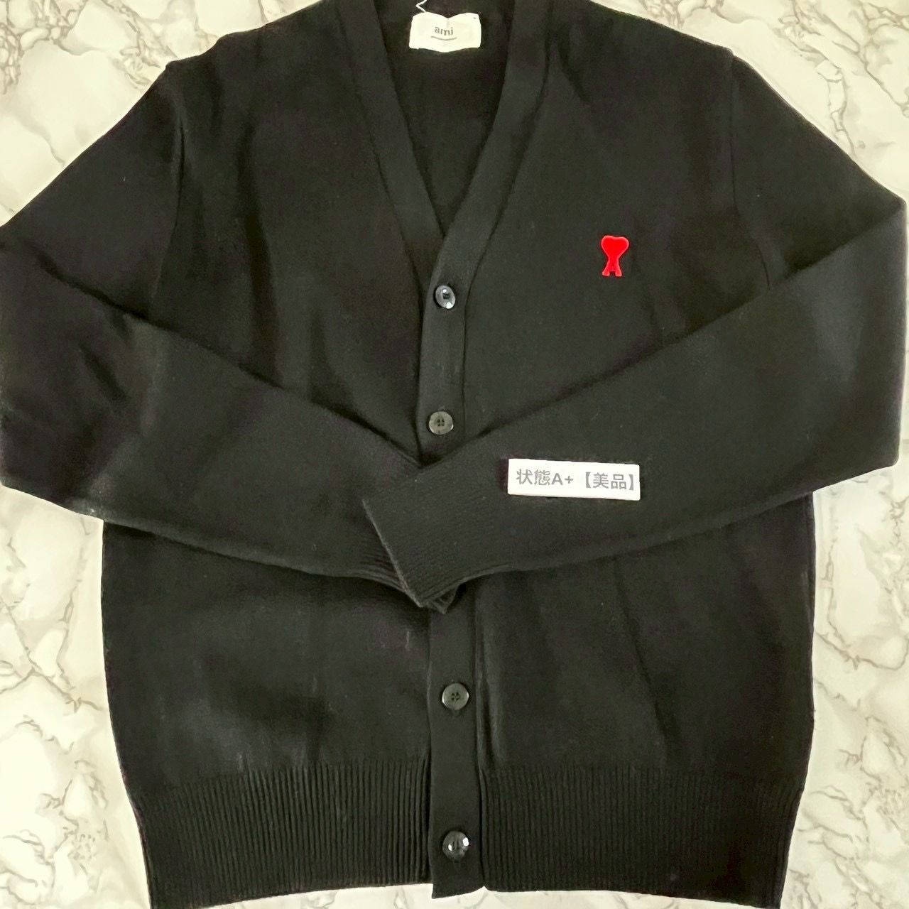 良品】アミ パリス AMI PARIS メリノウール カーディガン メンズ