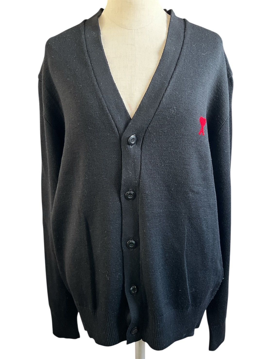 良品】アミ パリス AMI PARIS メリノウール カーディガン メンズ