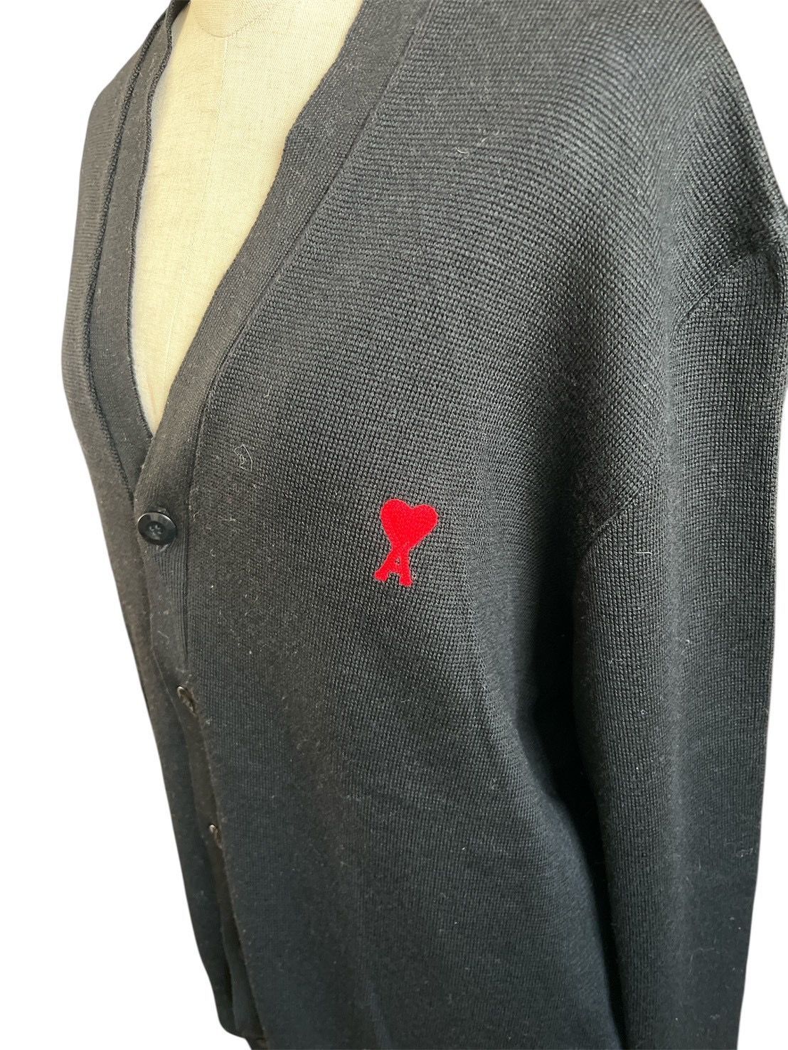 良品】アミ パリス AMI PARIS メリノウール カーディガン メンズ