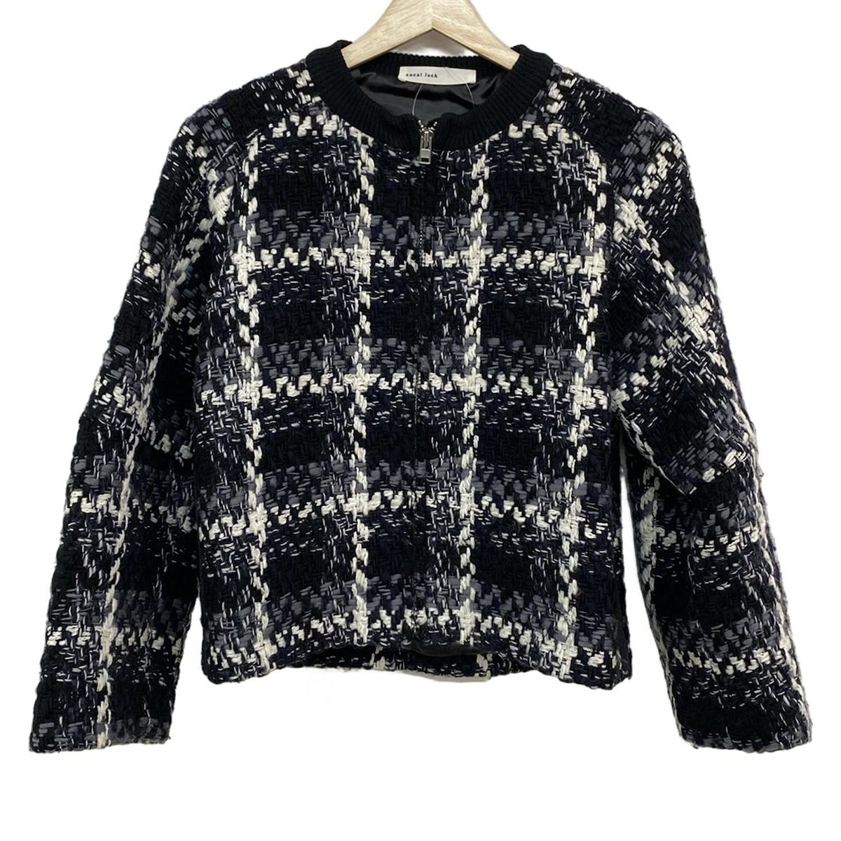 sacai luck(サカイラック) ブルゾン サイズ1 S レディース美品 - 黒×白