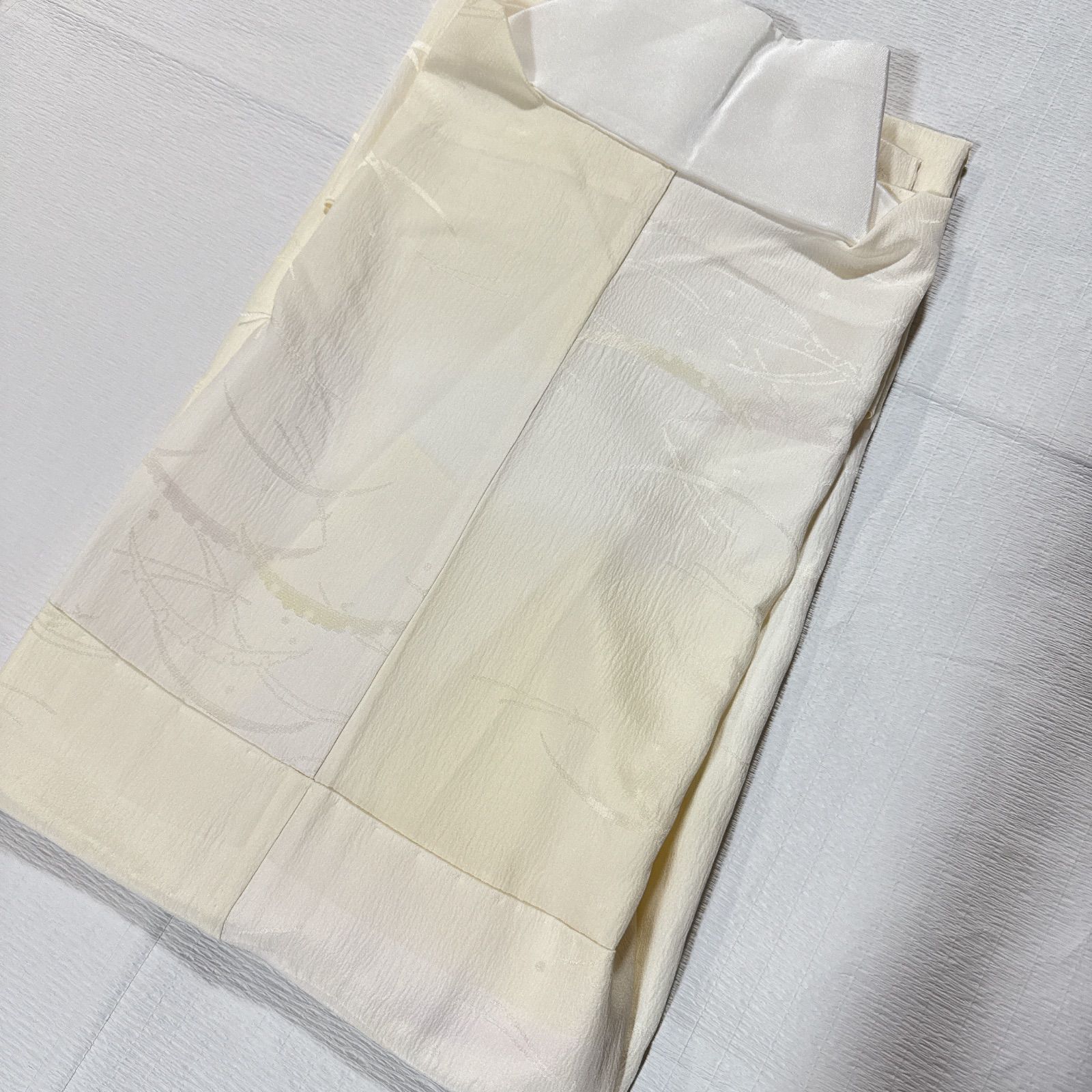 訪問着　袋帯　フルセット　刺繍　正絹　薄オレンジ 訪問着 袋帯 フルセット 刺繍 正絹 薄オレンジ - メルカリ