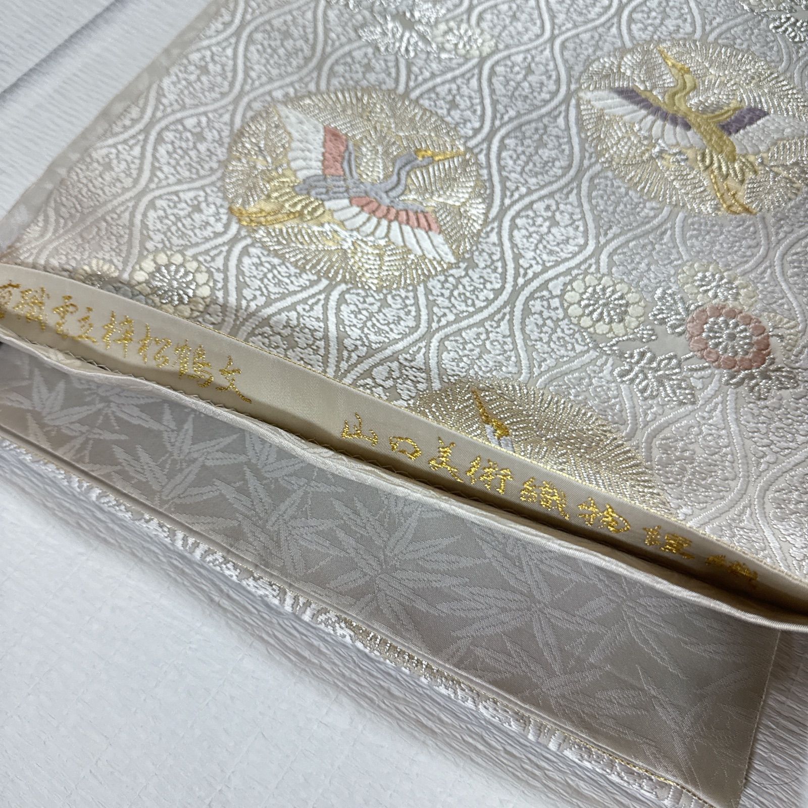 山口美術織物 付下げ 袋帯 フルセット 正絹 刺繍 薄紫 - メルカリ