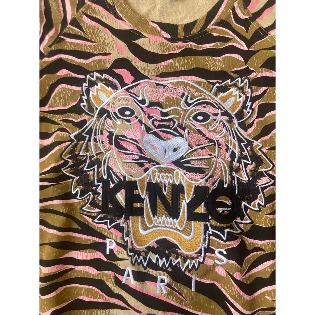 あ 美品：KENZO ピンク トレーナー S 虎刺繍 あ 美品：KENZO ピンク トレーナー S 虎刺繍 美品】KENZO ケンゾー