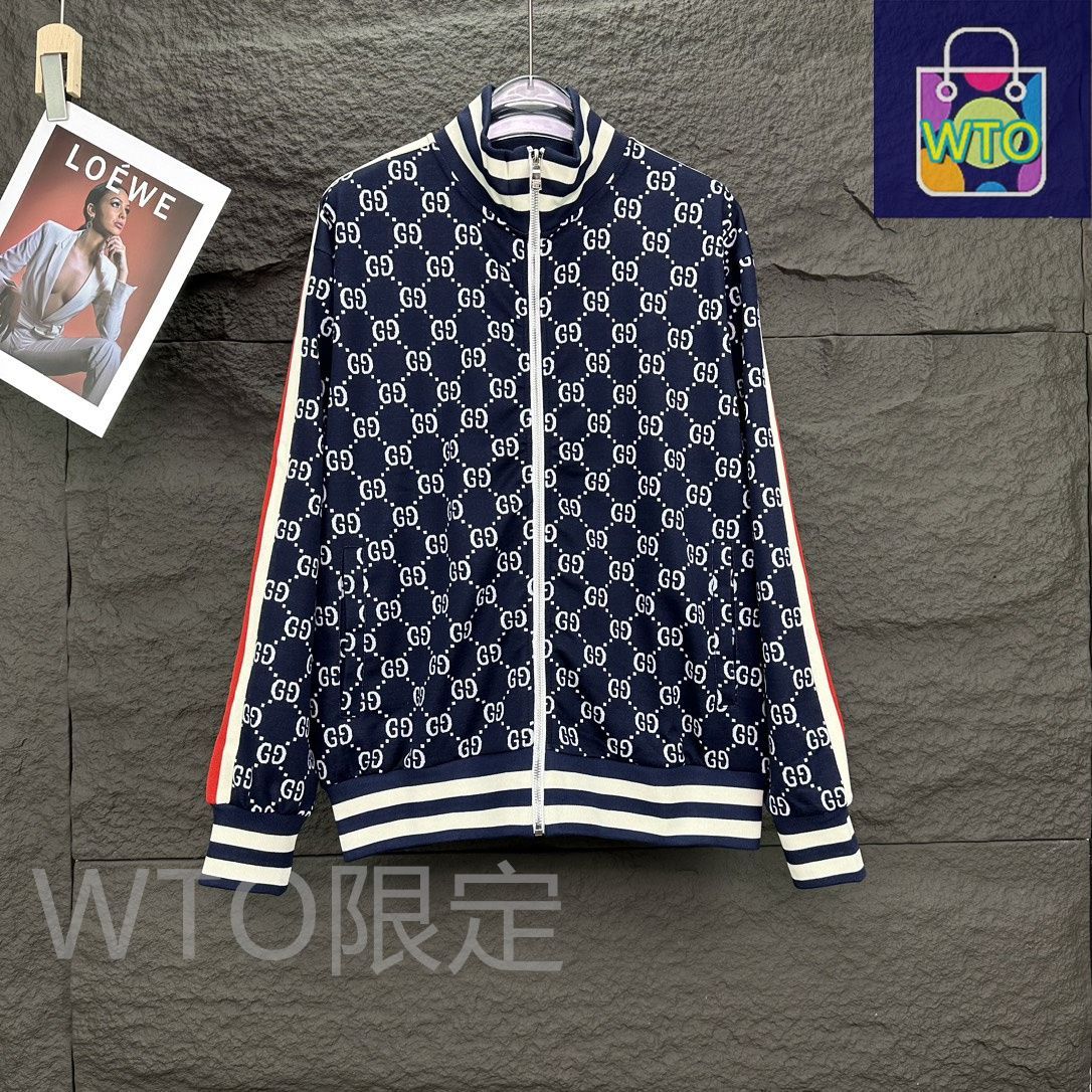 Gucci GGロゴプリント ジップアップジャケット Mサイズ 本日限定特価】Gucci メンズ＆レディース ジップアップジャケット