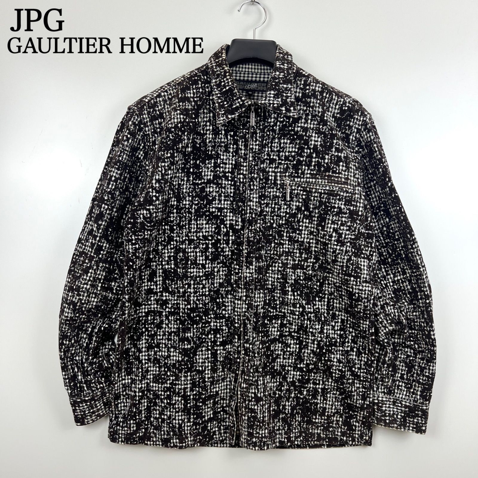 トップス jean paul gaultier HOMME objet archive JPG GAULTIER HOMME objet 00s y2k archive all pattern zip L/S